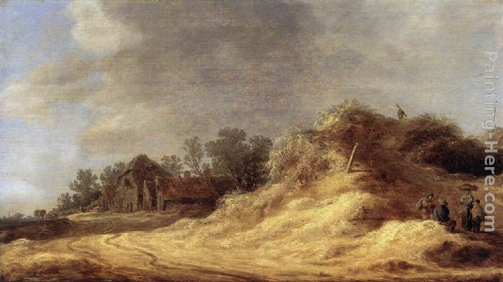 Dunes painting - Jan van Goyen Dunes art painting